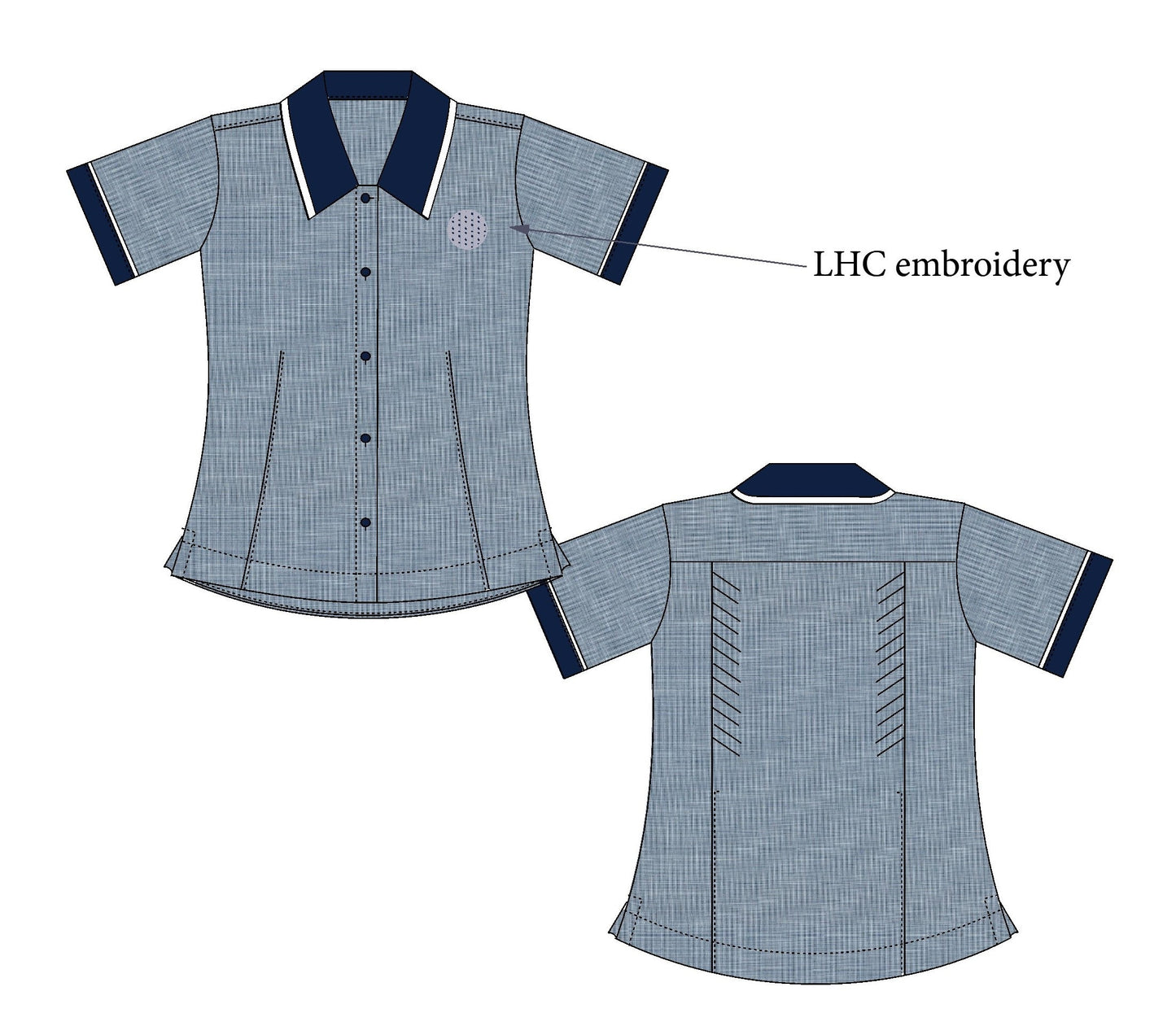 Hills Ladies Short Sleeve Blouse