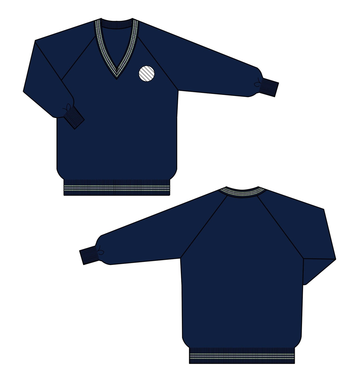 Hills Navy V-Neck Jumper (Years 7-9)