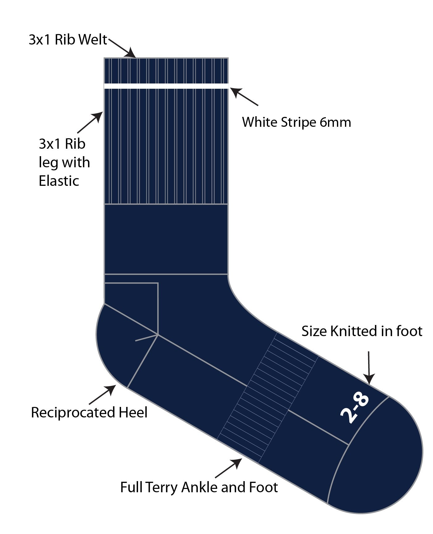 Hills Striped Long Socks