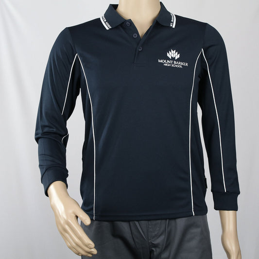 Mount Barker High School Long Sleeve Navy Polo